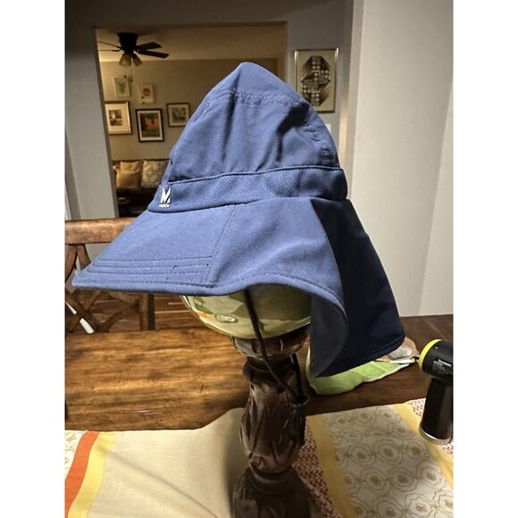 Mission Cooling Sun Defender Hat, Upf50 Navy Unisex Wide-Brim Hat Nape - Picture 2 of 8